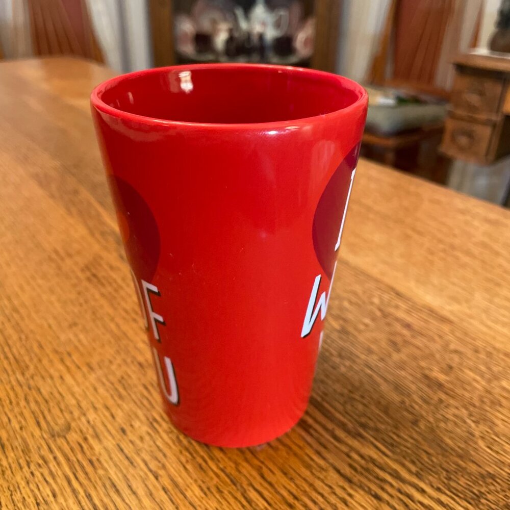 I Woof You Tall Red Coffee Cup Mug - Picture 2 of 5